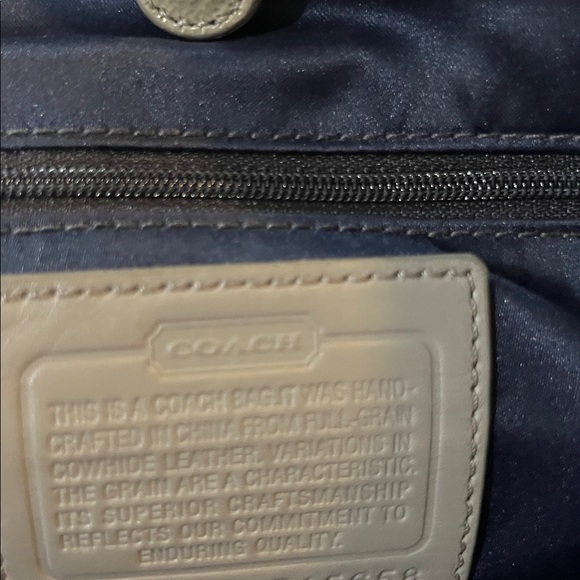 Coach Shimmering Gray Leather Tote - Picture 5 of 6